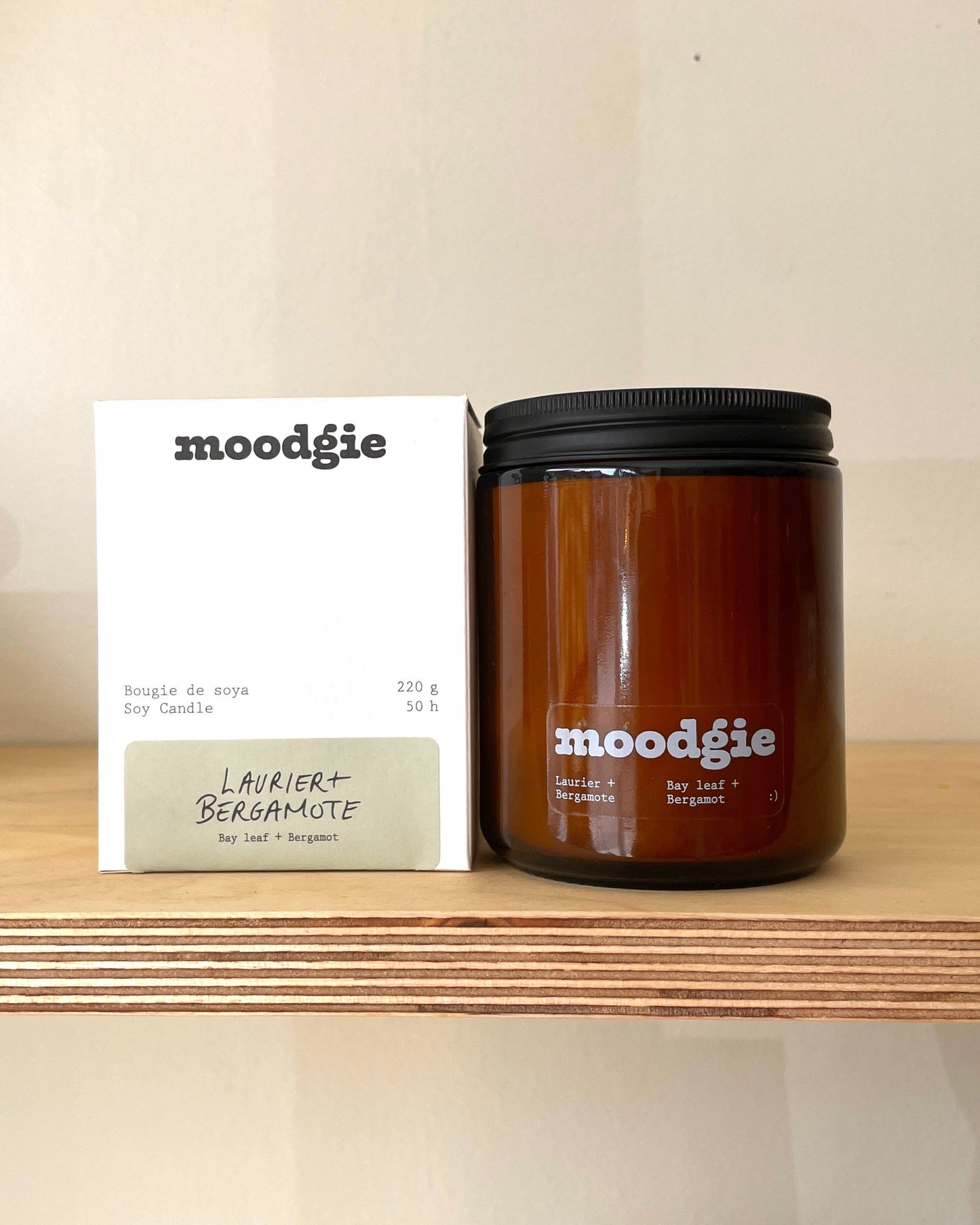 Moodgie Soy Candle - Bay Leaf + Bergamot
