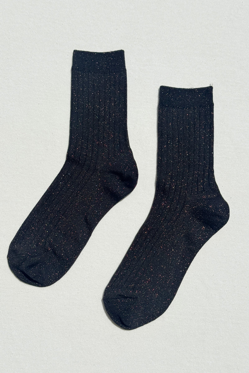 Le Bon Shoppe Her Sock (Glitter) - Copper Black