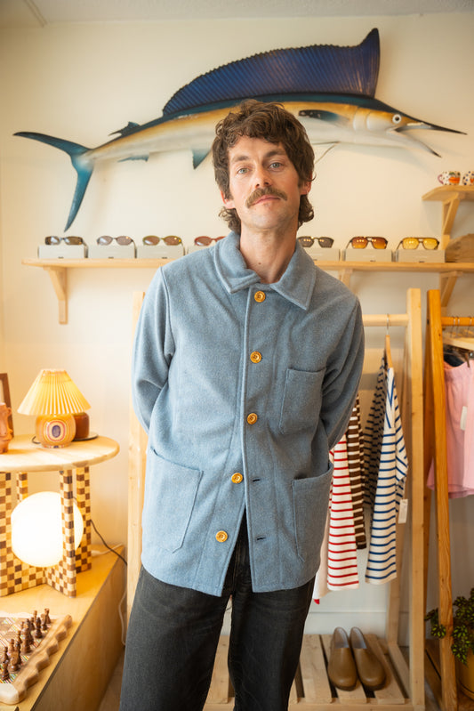 Le Laboureur - Blue Horizon Wool Chore Coat