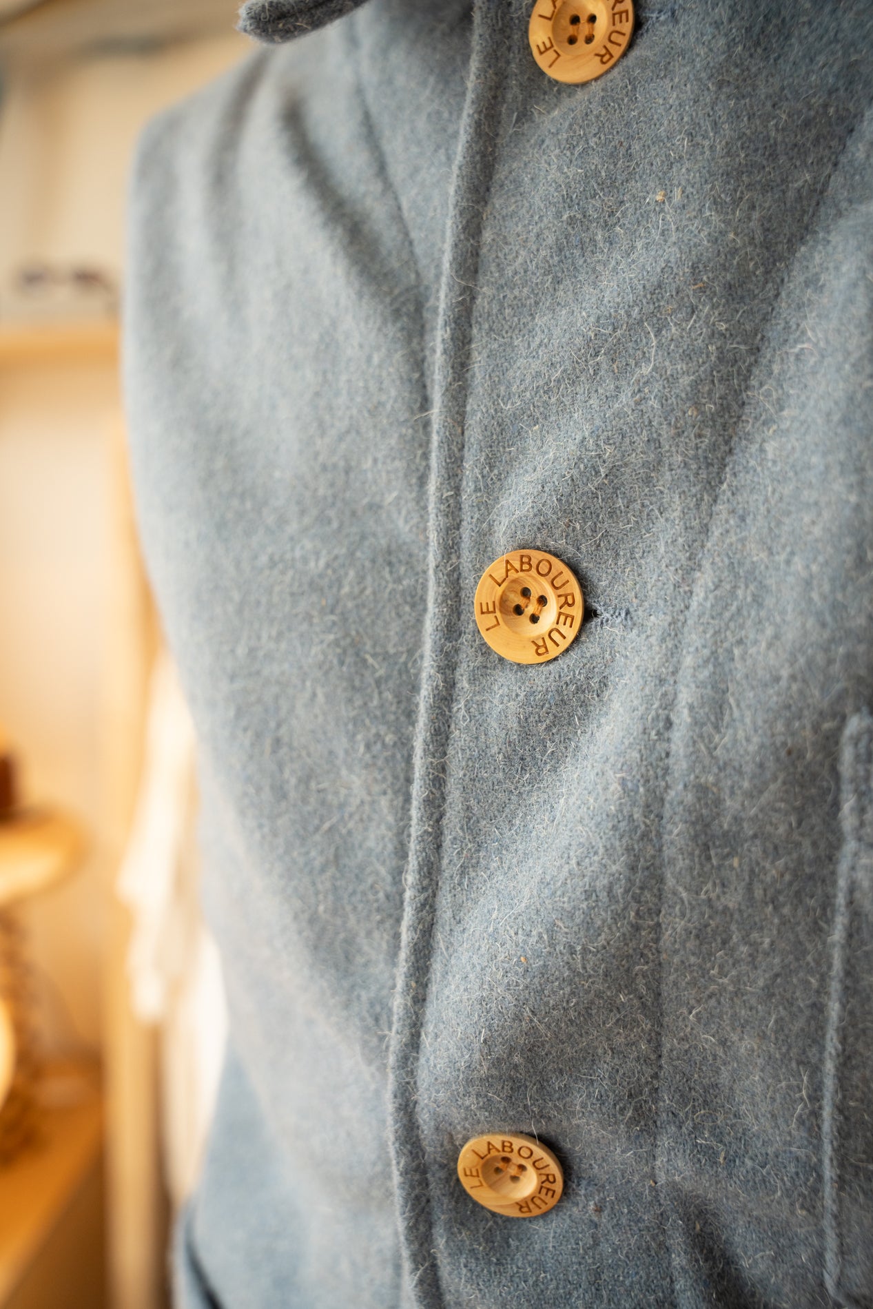 Le Laboureur - Blue Horizon Wool Chore Coat