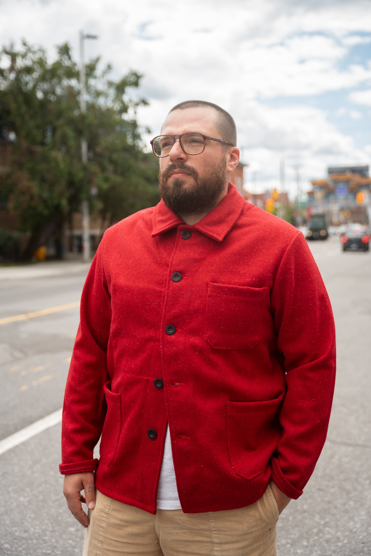Le Laboureur - Red Wool Chore Coat