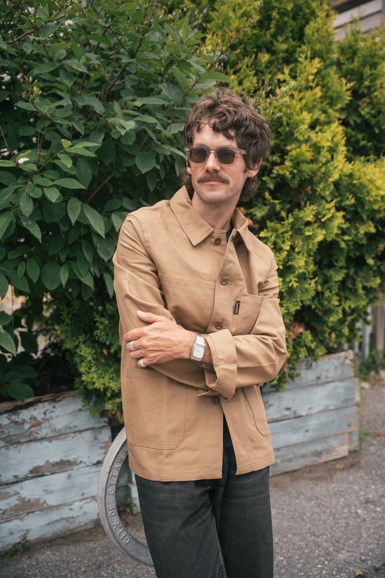 Le Laboureur - Linen/Cotton Chore Coat - Camel