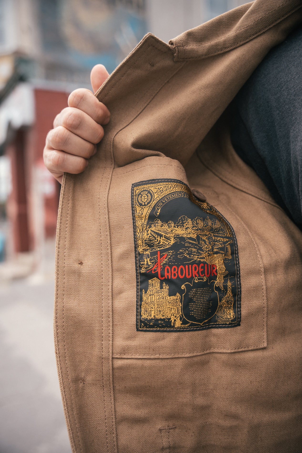 Le Laboureur - Linen/Cotton Chore Coat - Camel