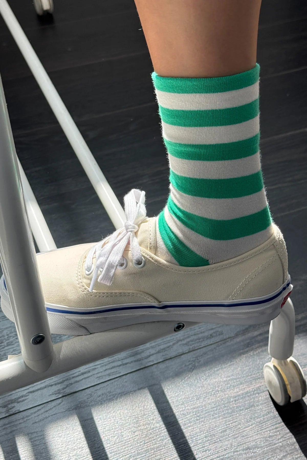 Le Bon Shoppe Wide Wally Socks - Green Stripe