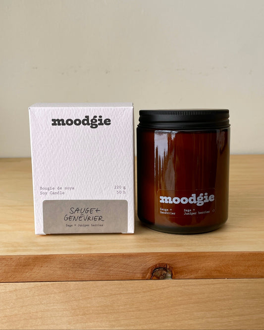 Moodgie Soy Candle - Sage + Juniper Berries