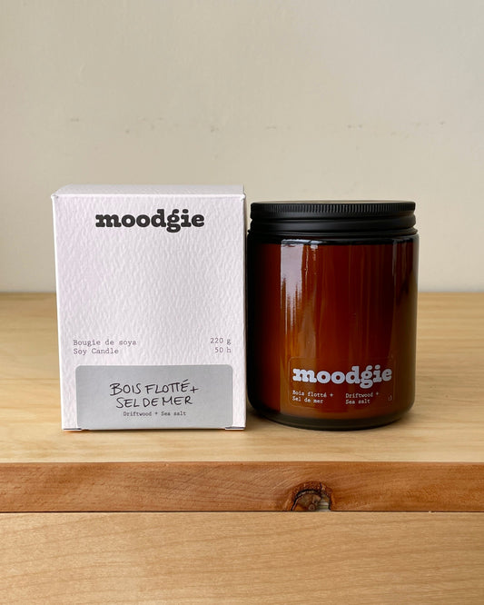 Moodgie Soy Candle - Driftwoood + Sea Salt