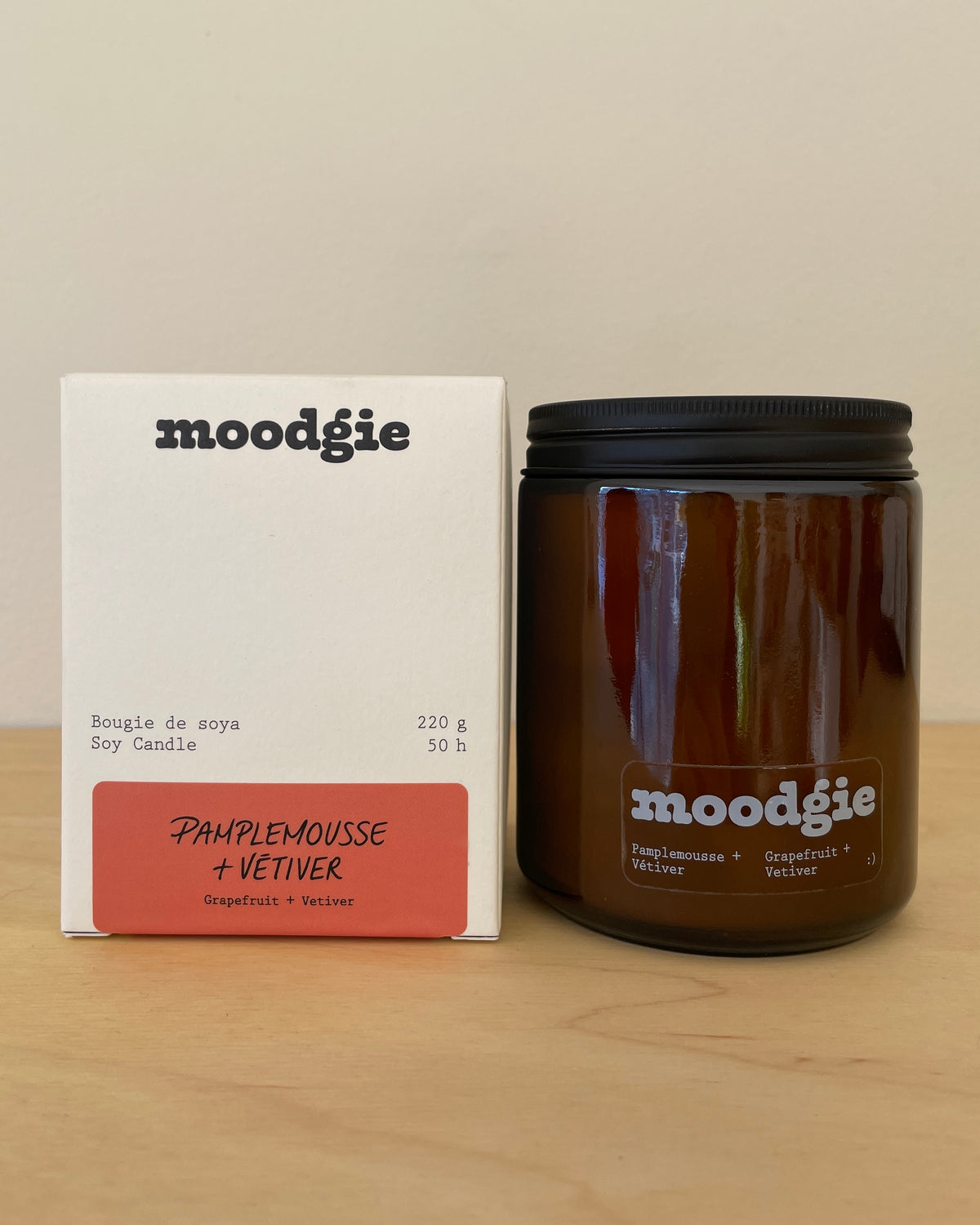 Moodgie Soy Candle - Grapefruit + Vetiver