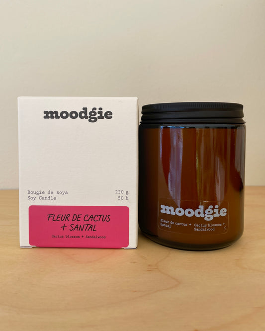 Moodgie Soy Candle - Cactus blossom + Sandalwood