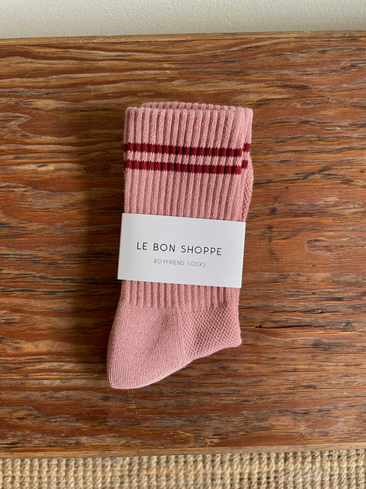 Le Bon Shoppe Boyfriend Sock - Vintage Pink