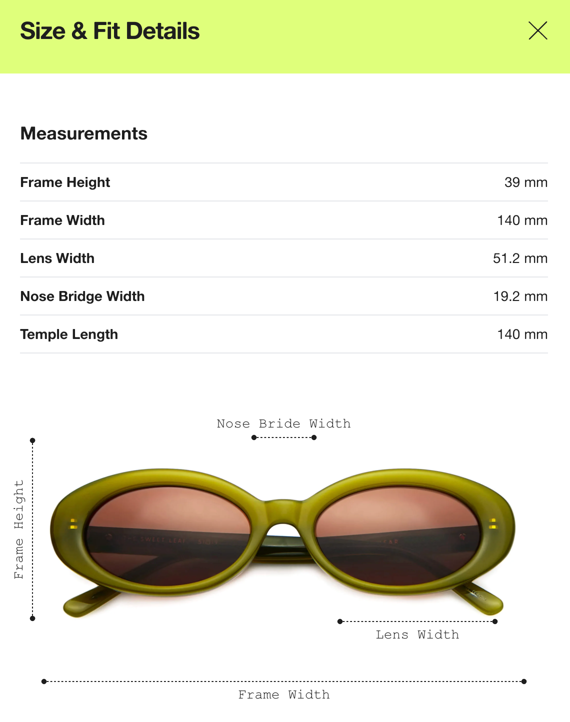 Crap Eyewear - Sweet Leaf - Olive Bio