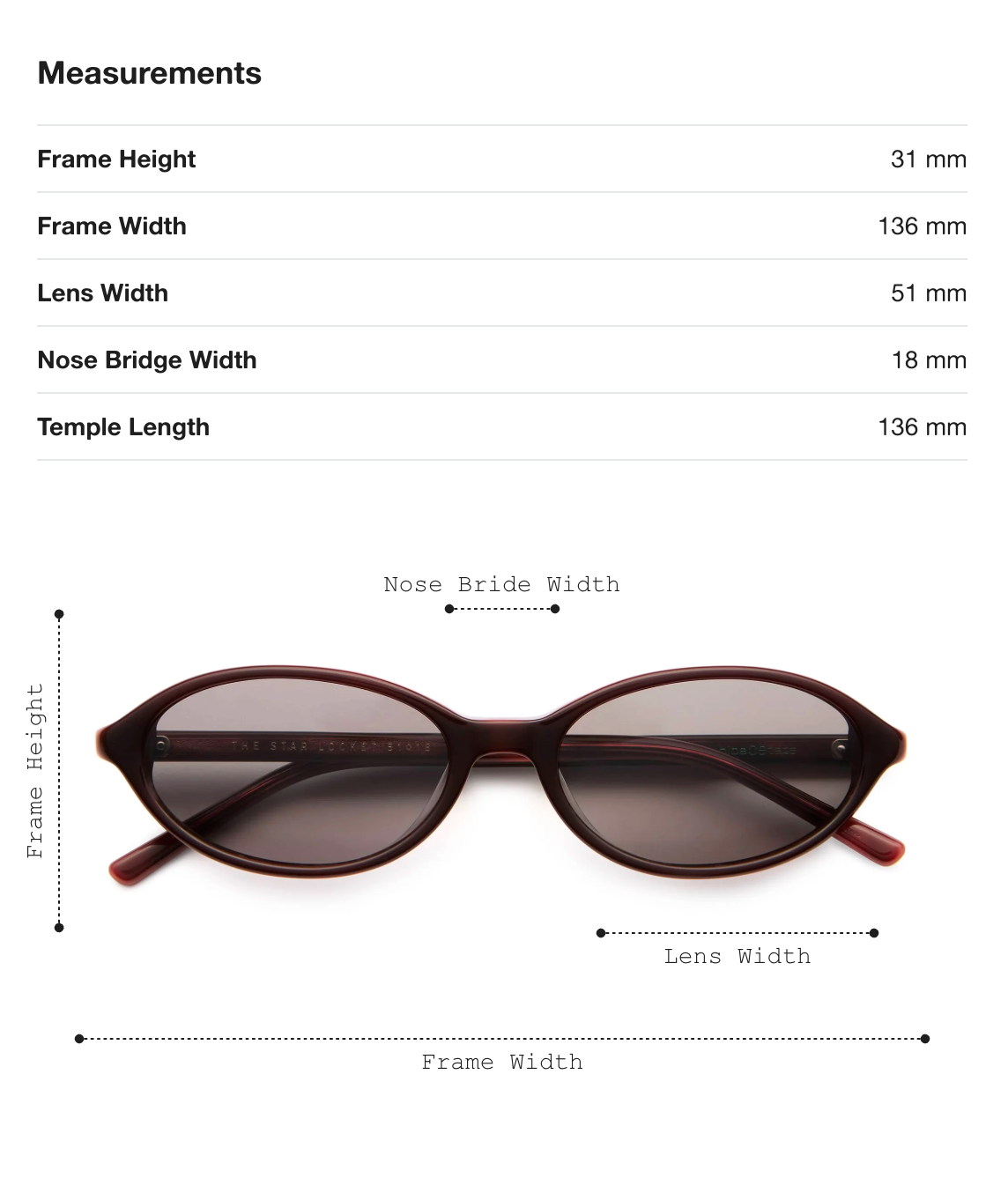Crap Eyewear - The Star Locket - Oxblood Bio