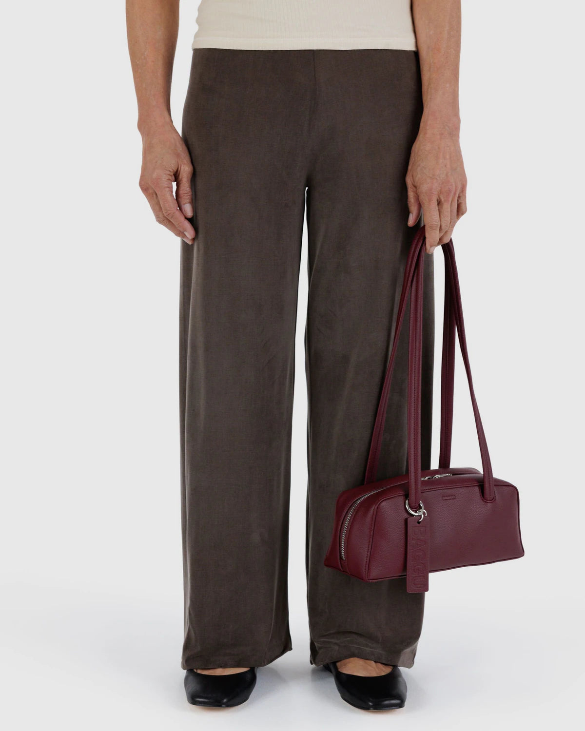 Baggu Recycled Leather Bowler Bag