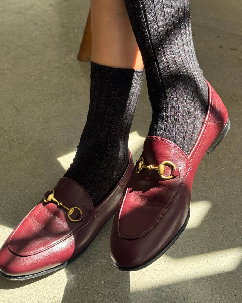Le Bon Shoppe Her Sock (Glitter) - Copper Black