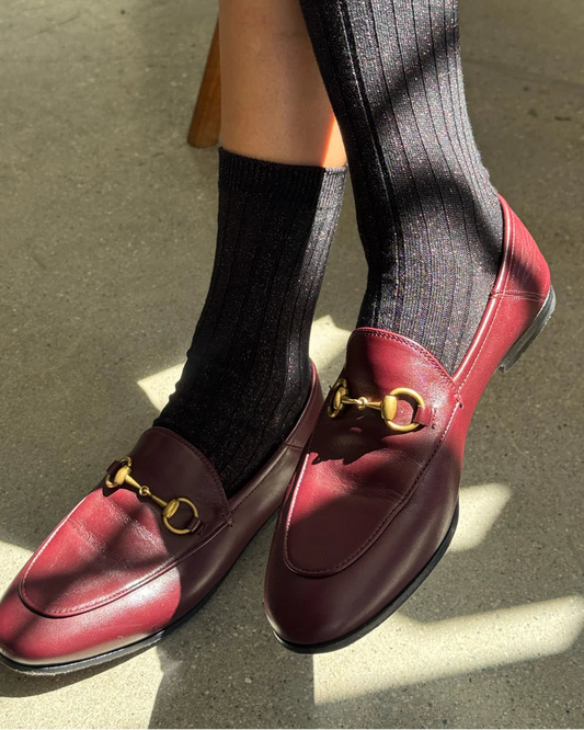 Le Bon Shoppe Her Sock (Glitter) - Copper Black