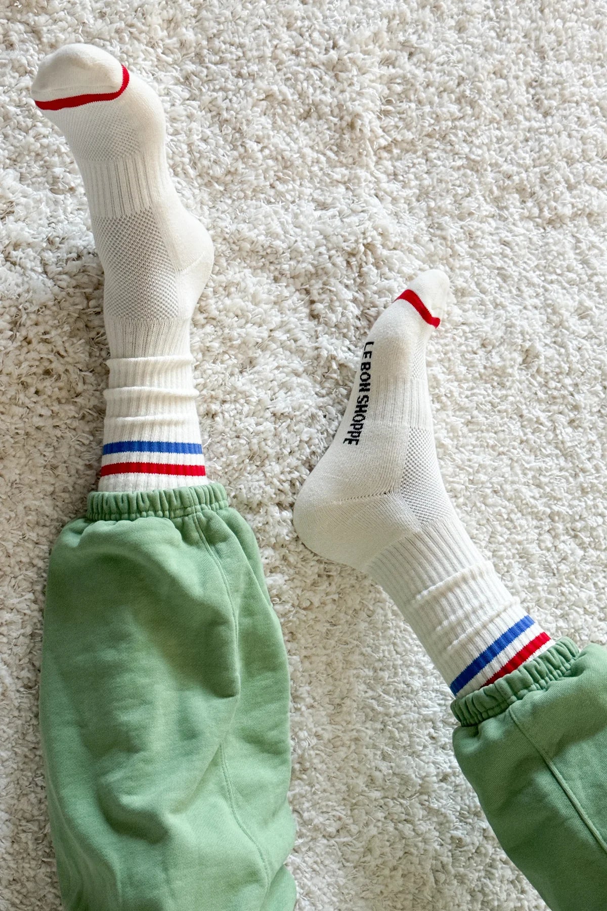 Le Bon Shoppe Extended Boyfriend Socks - Milk