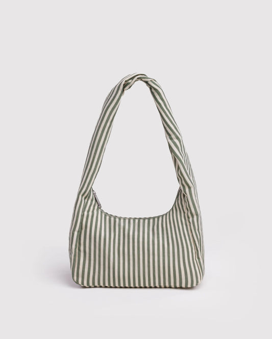 Baggu Small Nylon Meringue Bag - Sage Stripe